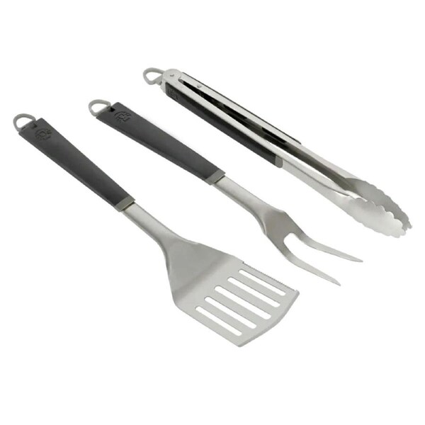 Coleman 3 Piece BBQ Tool Spatula, Tongs, & Fork Set - COLTS3
