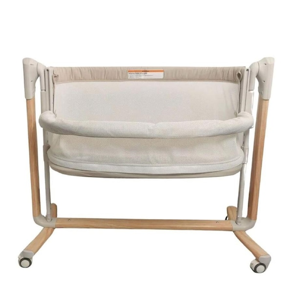 Baby Studio Baby Rockabye Bedside Sleeper Soothing Bassinet w/ Wheels 0-12m