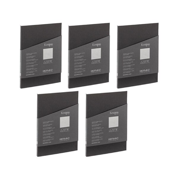 5x Fabriano Ecoqua Plus Nero Lines Glued A5 Notebook Home School stationery