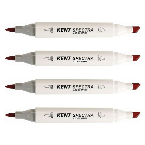 4x Kent Spectra Graphic Technical Markers Creative Drawing/Design Deep Red