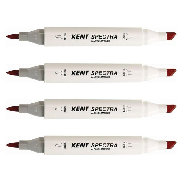 4x Kent Spectra Graphic Technical Markers Creative Drawing/Design Warm Grey 6
