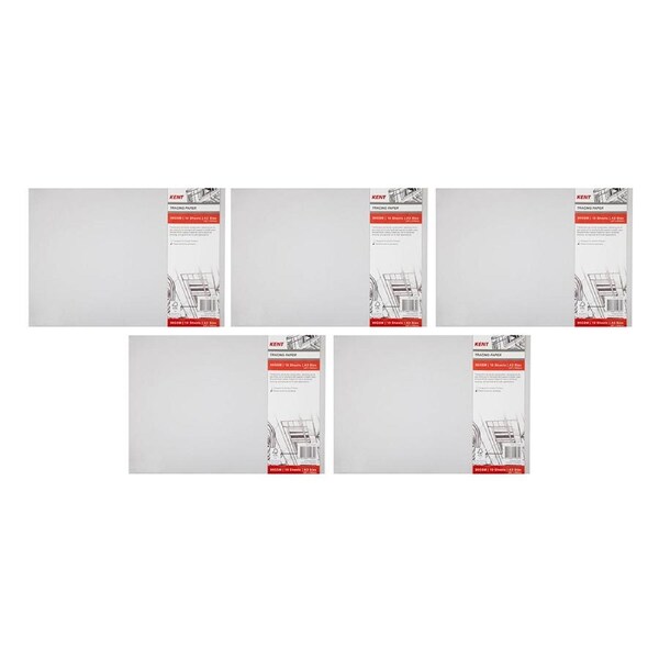 5x Kent 10 Sheets Tracing Paper Pack A3 Drawing/Design Pad Craft stationery