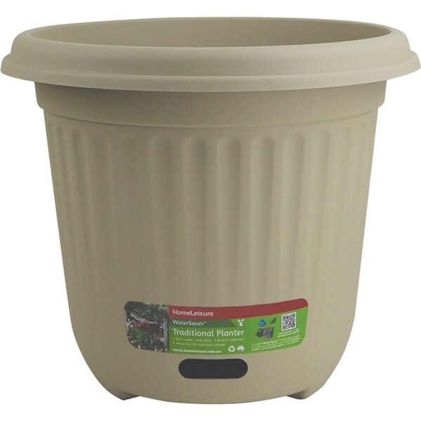 Homeleisure WaterSaver Traditional Round Planter Flower/Plant Pot 40cm Stone