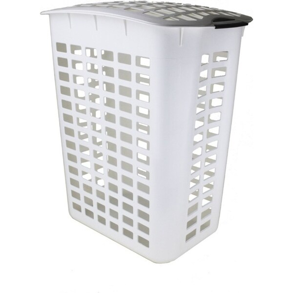 Home Leisure Premium 90L Linen Hamper White Laundry Cleaning Home Organisation