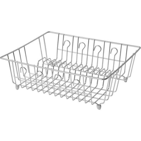 Homeleisure Stainless Steel Dish Drainer Kitchen Plate Drying Rack Med Silver