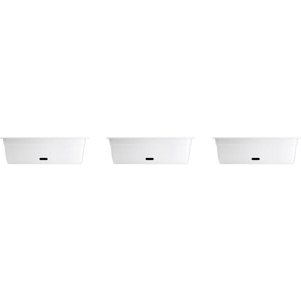 3x Homeleisure WaterSaver Rect Planter Flower/Plant Pot Garden Decor 75cm White