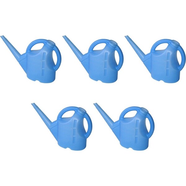 5x Homeleisure 4L All Rounder Outdoor Home/Garden Flower/Plant Watering Can Blue