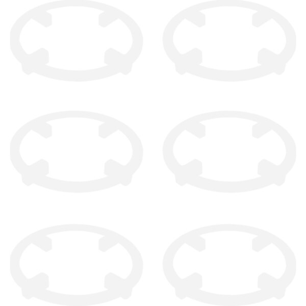 6x Homeleisure Floor Saver Ring Home/Garden Planter Surface Protector 20cm White