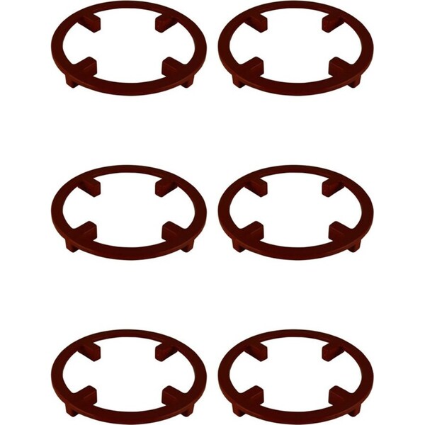 6x Homeleisure Floor Saver Ring Home/Garden Surface Protector 20cm Terracotta