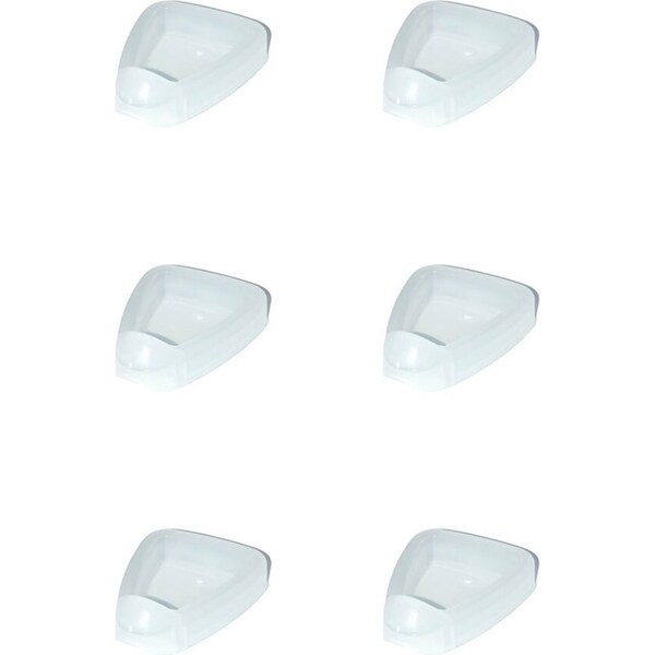 6x 6pc Homeleisure Pot Feet White Planter Outdoor Decorative Home Garden Decor