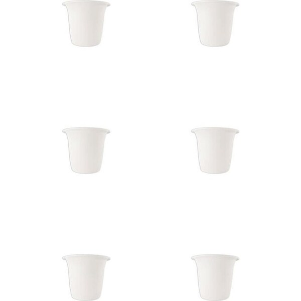 6x Homeleisure Balconia Round Planter Flower/Plant Pot Garden Decor 35cm White