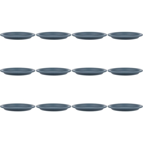 12x Homeleisure Balconia Round Indoor/Outdoor Plant Saucer for 25cm Pot Blue
