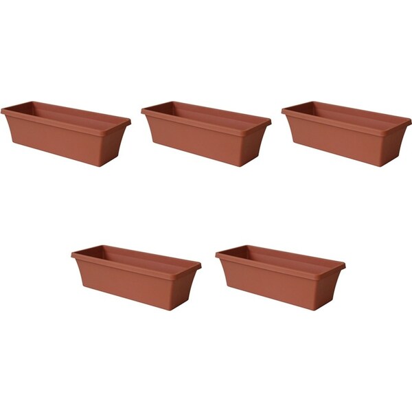 5x Homeleisure Planterra Box Flower Planter Lawn/Garden Decor 45cm Terracotta