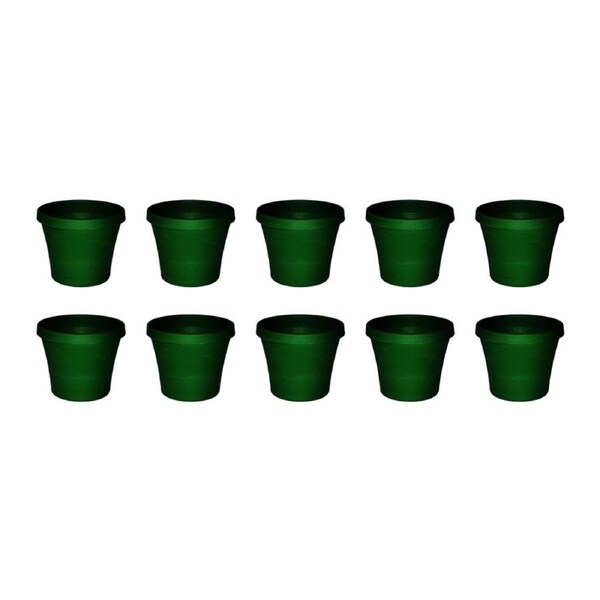 10x Homeleisure Planterra Flower/Plant Pot Home Lawn/Garden Planter 20cm Green