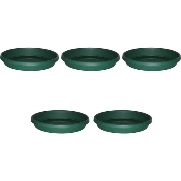 5x Homeleisure Planterra Durable Planter Pot Saucer 500mm Green Garden Decor