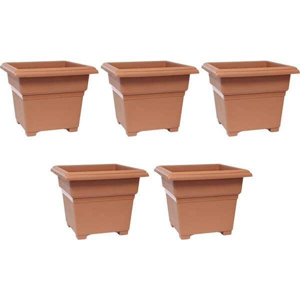5x Homeleisure Patio Tub 290mm Terra Outdoor Outdoor Decorative Garden Decor