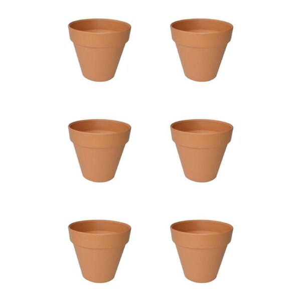 6x Homeleisure Replicotta Round Pot 200mm Outdoor Decorative Garden Decor