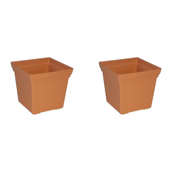 2x Homeleisure Replicotta Square Pot 290mm Outdoor Decorative Garden Decor