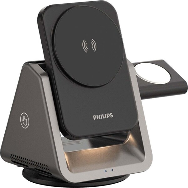 Philips DLK3540Q 3-in-1 Magnetic Wireless Portable Compact Phone Charger