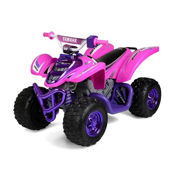 Yamaha Kids/Children 12V Electric Raptor ATV Ride On Girls Outdoor Toy Pink 3y+