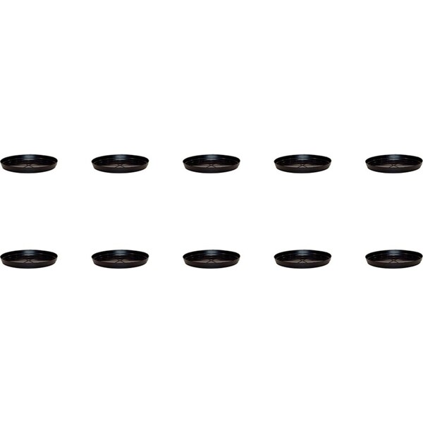 10x Homeleisure Reko Saucer to Suit 430mm Planter Black Decorative Garden Decor