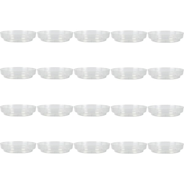 20x Homeleisure Reko Saucer to Suit 200mm Planter Clear Decorative Garden Decor