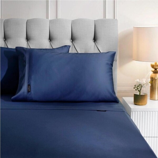 Sheraton Luxury Bamboo Luxe Sheet Set Deep Blue Queen