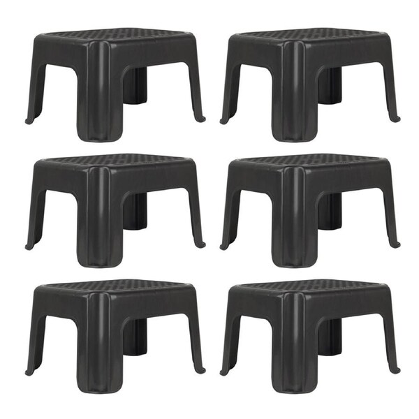 6x Home Leisure Foot Stool Charcoal Step Laundry Cleaning Home Organisation