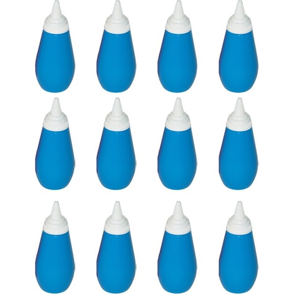 12x Home Leisure Sauce Bottle Red/Blue Kitchen Food Cooking Dining Serveware