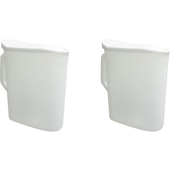 2x Homeleisure Plastic 4.5L Cereal Container Kitchen/Pantry Storage Clear/White