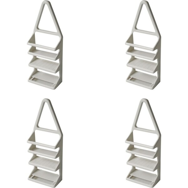 4x Homeleisure Plastic Bathroom/Shower Caddy Hanging Tidy Organiser Rack White