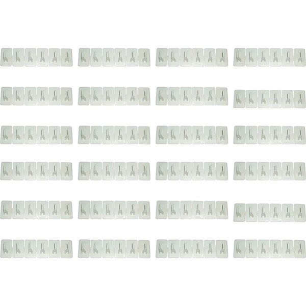 24x 6pc Homeleisure Hook It Plastic Hooks Self-Adhesive Hanging Organiser White