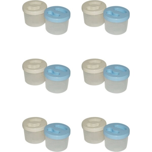 6x Homeleisure Screwtop 0.5L Plastic Container Pantry Storage Jar w/Lid Assorted
