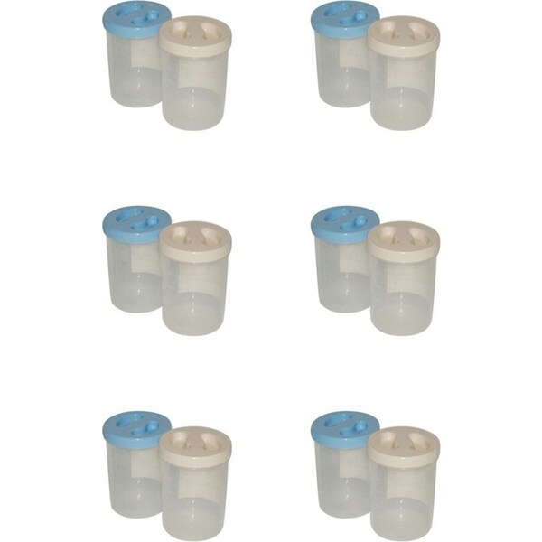6x Homeleisure Screwtop 1.0L Plastic Container Pantry Storage Jar w/Lid Assorted