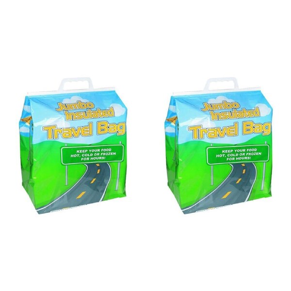 2x Jay Bags Hot & Cold Magic 40L Insulated Food Bag/Pouch Reusable Premium Jumbo