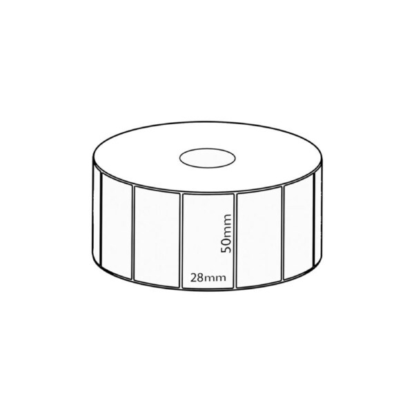 Direct Thermal removable 50x28mm 25mm core 2000 LPR