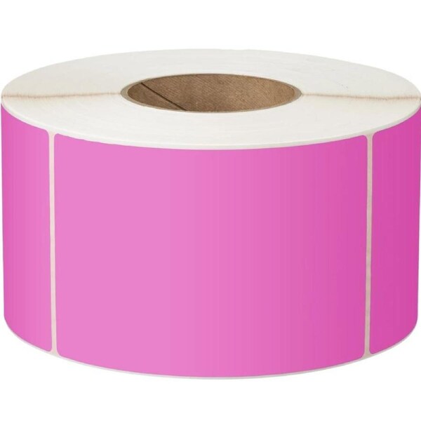 DIRECT THERMAL LABEL PERMANENT 100X150 400LPR 25MM PERFORATED PINK 1AC C