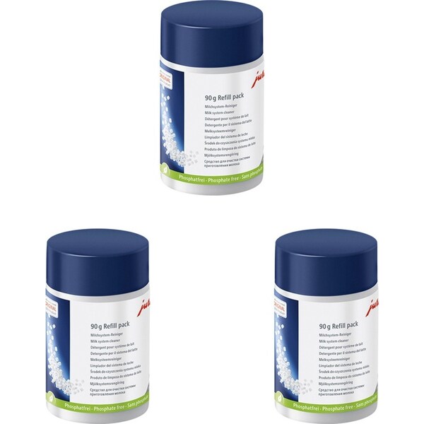 3x Jura Milk System Residue Coffee Machine Cleaner Tablets/Tabs 90g Refill