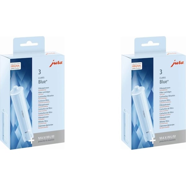 2x 3pc Jura 16cm Claris Blue+ Water Filter Cartridge For Jura Coffee Machine