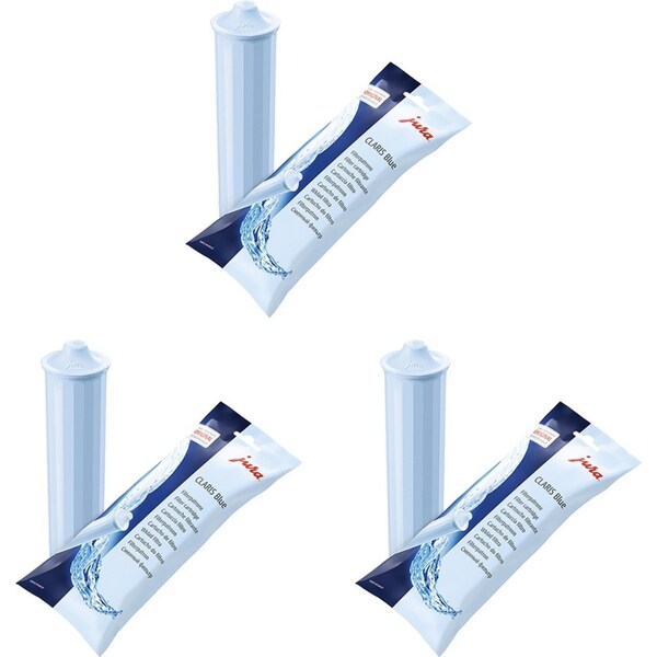 3x Jura Claris Blue Advanced Cleaning Water Filter Cartridge For Coffee Machine