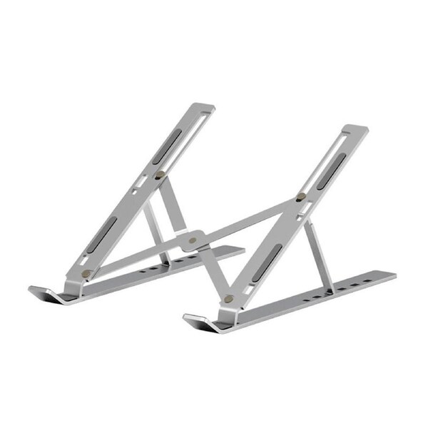 Adjustable Portable Aluminum Laptop Mackbook Ipad Stand Holder-Silver