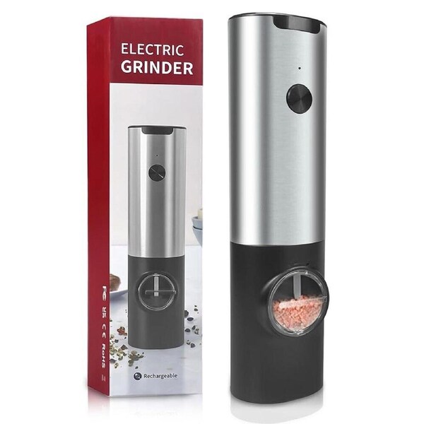 USB Rechargeable Electric Salt Pepper Grinder LED Light