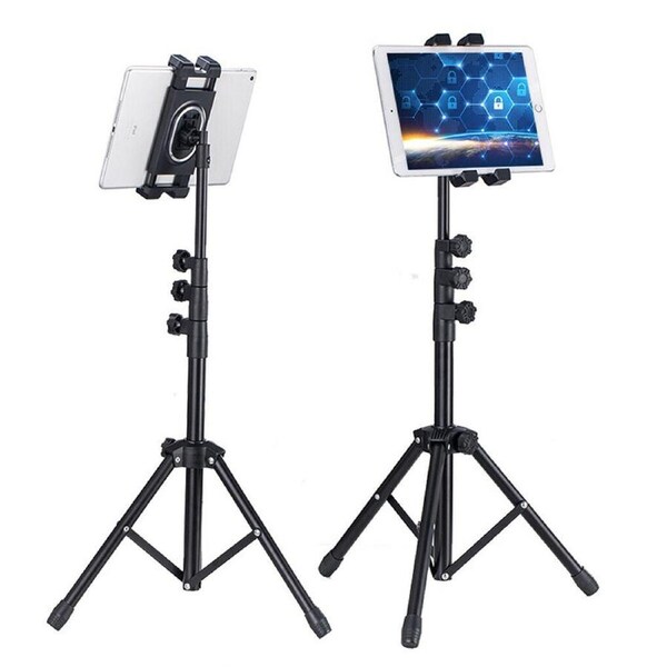 Portable Tripod Floor Tablet Stand Holder Carrying for iPad 4.7-12.9 inch Height