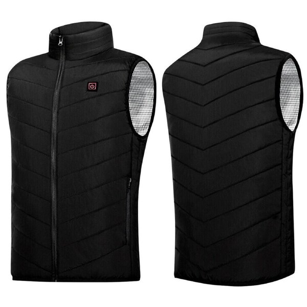 Electric Vest Heated Jacket USB Thermal Warm Heat Pad Winter Body Warmer Unisex M