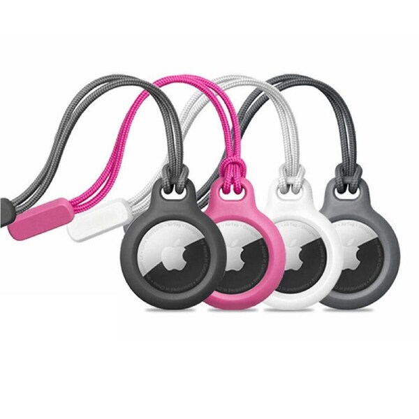 4 Packs Apple AirTag Lanyard Plastic Case Protector Cover