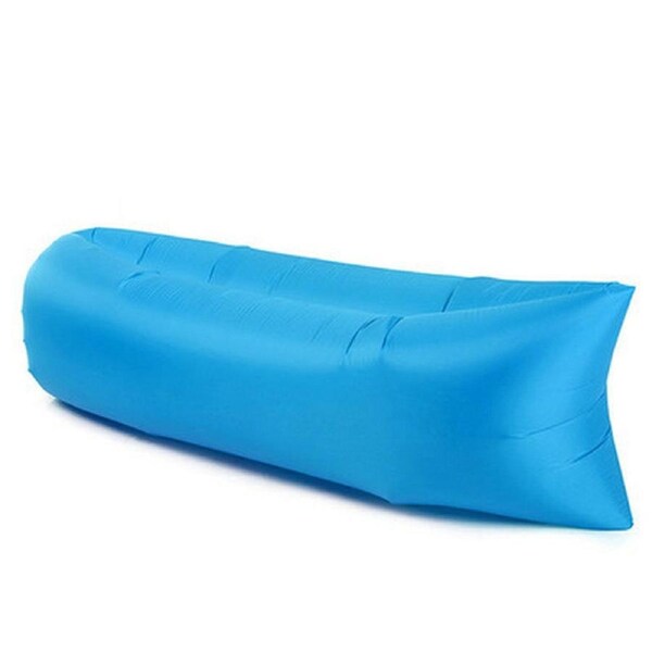 Inflatable Bed Air Sleeping Bag Chair Lounge Beach Sofa Camping Blue