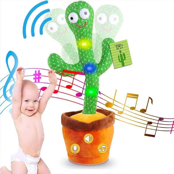 Talking Toy Dancing Cactus Doll Speak Talk Sound Record Repeat Kawaii Cactus Toy