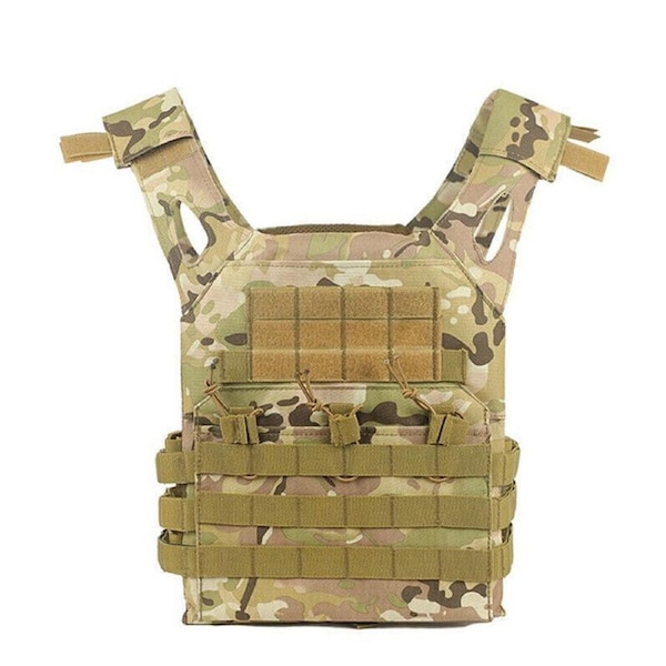Military Tactical Vest JPC Airsoft Molle Combat Plate Carrier Paintball Hunting Cp Camo