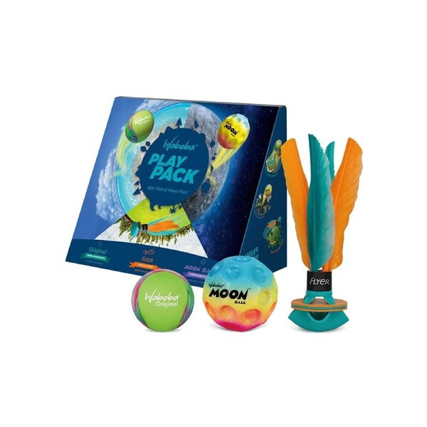 Waboba Play Pack Bundle Waboba Flyer, Gradient Moon Ball and Original Bold Water Ball