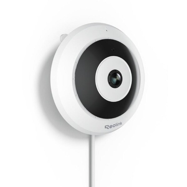 Reolink 6MP PoE 360°Panoramic Fisheye Camera with Built-in Siren & Two-Way Audio, Smart Person Detection, FE-P White